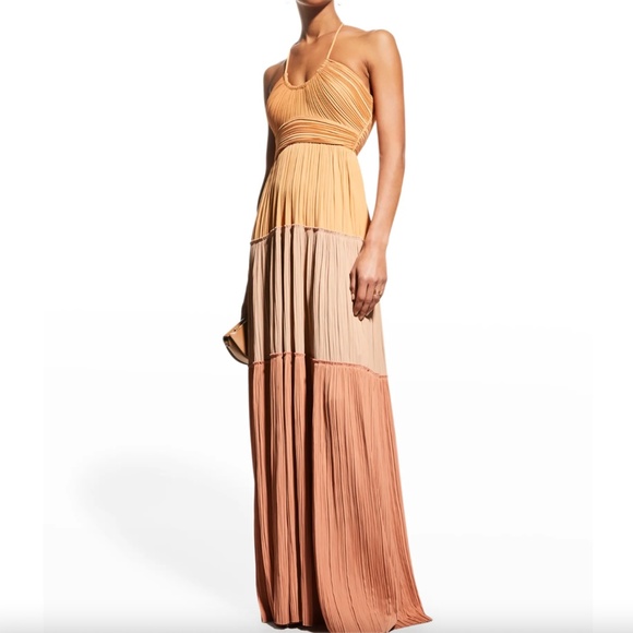 NWT $795 A.L.C. Cecilia Plisse Maxi Dress in size 00, 0  and 2! - Picture 2 of 13
